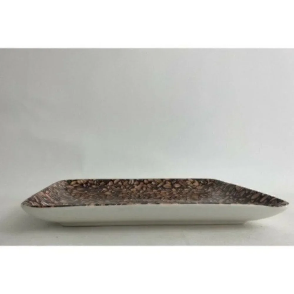 Starbucks Espresso Serving Trinket Plate Coffee Beans 9” X 7” 2007 Collectible